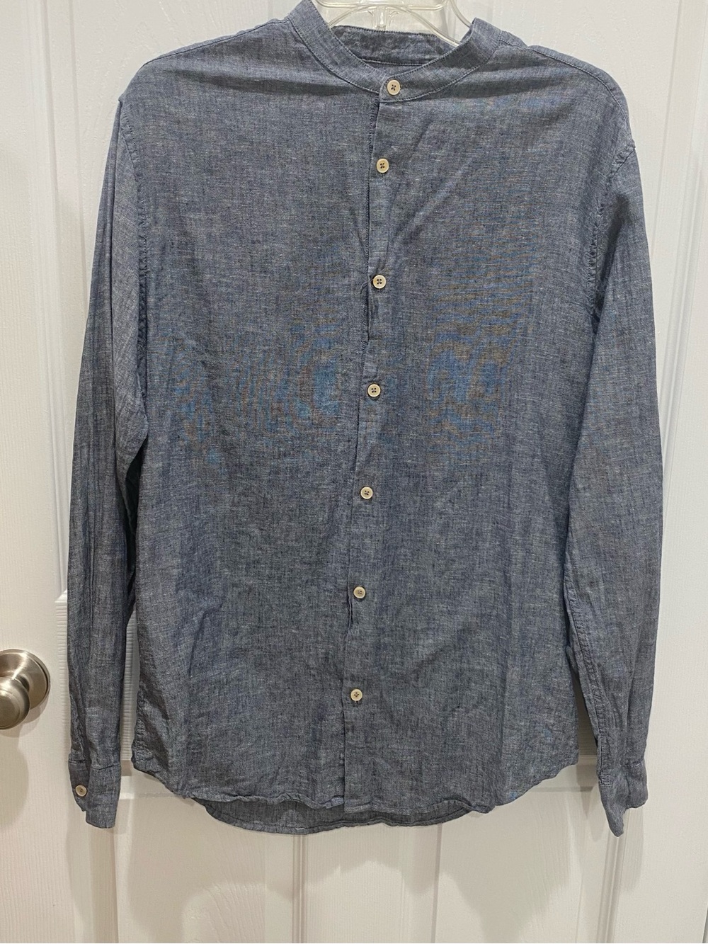 Bread And Buttons Pure Nature Mens Shirt Blue long sleeve button up size L